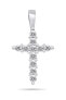 Фото #1 товара Sparkling silver pendant with zircons Cross PT68W