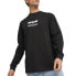 Фото #1 товара Puma Graphics Aerodynamik Crew Neck Long Sleeve Pullover Shirt Mens Black Casual