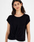 Women's Twist-Hem Dolman-Sleeve Top