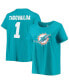 ფოტო #1 პროდუქტის Women's Tua Tagovailoa Aqua Miami Dolphins Plus Size Name and Number T-shirt