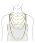 14K Gold Flash Plated 3-Pieces Layered Chain Necklace Set