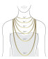 Unwritten 14K Gold Flash Plated 3-Pieces Layered Chain Necklace Set