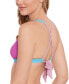 Фото #3 товара Juniors' Contrast-Trim Triangle Bikini Top, Created for Macy's