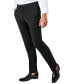 ფოტო #3 პროდუქტის Men's Modern-Fit Flex Stretch Black Tuxedo Pants