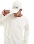 EA7 logo cap in stone Whitecam Grau/Schwarz, M - фото #4