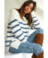 ფოტო #2 პროდუქტის Women's Cotton Jodi Stripe Tunic Sweater