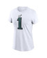 Фото #3 товара Women's Jalen Hurts White Philadelphia Eagles Player Name and Number T-shirt