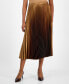 ფოტო #3 პროდუქტის Women's Satin Pleated Pull-On Skirt