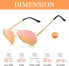 Фото #11 товара Женские солнцезащитные очки-авиаторы SODQW, зеркальные, поляризованные, модные, очки-авиаторы для вождения, рыбалки, золотая оправа, линза из розового золота