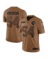 Фото #1 товара Men's Tedy Bruschi Brown Distressed New England Patriots 2023 Salute To Service Retired Player Limited Jersey