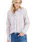 Фото #3 товара Women's Gateway Cotton Striped Roll-Tab Shirt