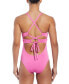 Фото #2 товара Women's Lace Up Back One-Piece Swimsuit