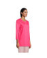 ფოტო #15 პროდუქტის Petite 3/4 Sleeve Supima Cotton Crewneck Tunic