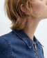 ფოტო #6 პროდუქტის Women's Zipper Detail Denim Jumpsuit