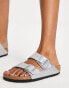 Birkenstock Arizona sandals in metallic silver Серебристый, 41 - фото #5