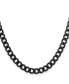 Stainless Steel Antiqued 6.7mm Curb Chain Necklace