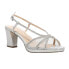 Фото #2 товара Nina Bonney Rhinestone Sling Back Womens Silver Dress Sandals BONNEY-YM-041