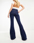 Фото #4 товара ASOS DESIGN power stretch flare in dark blue