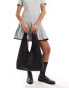 Bronx Puffy oversized slouchy shoulder bag in black leather