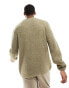 Фото #2 товара ASOS DESIGN relaxed knitted boucle jumper in khaki