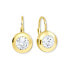 Фото #1 товара Decent earrings in yellow gold with crystals 236 001 00682