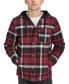 ფოტო #1 პროდუქტის Men's Plaid Quilted Hooded Shirt Jacket