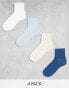 Фото #1 товара Lindex 4 pack rib ankle socks in multi