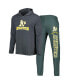 Men's Green, Charcoal Oakland Athletics Meter Hoodie and Joggers Set
