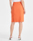 ფოტო #2 პროდუქტის Women's Textured Side-Zip Pencil Skirt
