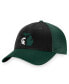 Фото #3 товара Men's Green, Black Michigan State Spartans Origins Trucker Adjustable Hat