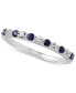 Sapphire (1/3 ct. t.w.) & White Sapphire Ring (1/4 ct. t.w.) in 14k White Gold