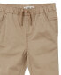 Toddler and Little Boys Elastic Waistband Will Cuffed Chino Pants