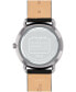 ფოტო #3 პროდუქტის Unisex Elliot Black Leather Strap Watch, 40mm