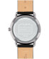 Unisex Elliot Black Leather Strap Watch, 40mm