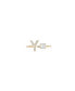 Crystal Initial Adjustable Gold-Tone Ring