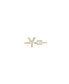 ფოტო #1 პროდუქტის Crystal Initial Adjustable Gold-Tone Ring