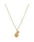 Фото #1 товара Unwritten 14K Gold Flash Plated Satin Finish Yin Yang and Flower Charm Y-Necklace