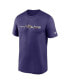 Фото #3 товара Men's Purple Baltimore Ravens Horizontal Lockup Legend T-shirt