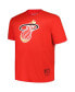 Фото #2 товара Men's Red Miami Heat Big Tall Hardwood Classics Vintage-like Logo T-Shirt