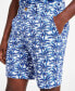 ფოტო #3 პროდუქტის Men's Keys Regular-Fit Stretch Palm Leaf-Print 9" Shorts, Created for Macy's