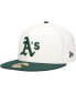 ფოტო #4 პროდუქტის Men's White/Green Oakland Athletics Major Sidepatch 59FIFTY Fitted Hat