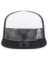 Men's Black Los Angeles Angels Checkmate Trucker 9FIFTY Snapback Hat Черный - фото #2