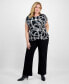 ფოტო #2 პროდუქტის Plus Size Gathered Waist Top, Created for Macy's