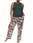 ფოტო #2 პროდუქტის Plus Size Alania Pajama Tank & Pants Pajama Set