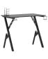 Фото #1 товара Gaming Desk with Y Shape Legs Black 35.4" x 23.6" x 29.5"