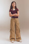 Фото #2 товара Wide-leg Cargo Pants