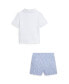 ფოტო #2 პროდუქტის Baby Boys Soft Cotton Polo Shirt and Mesh Shorts Set