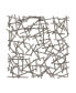 Large Contemporary Style Abstract Art Square Metal Wall Decor Sculpture