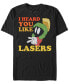 ფოტო #1 პროდუქტის Looney Tunes Men's Marvin The Martian I Heard You Like Lasers Short Sleeve T-Shirt