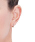 ფოტო #2 პროდუქტის Diamond Oval Hoop Earrings (1/8 ct. t.w.) in 14k Gold-Plated Sterling Silver